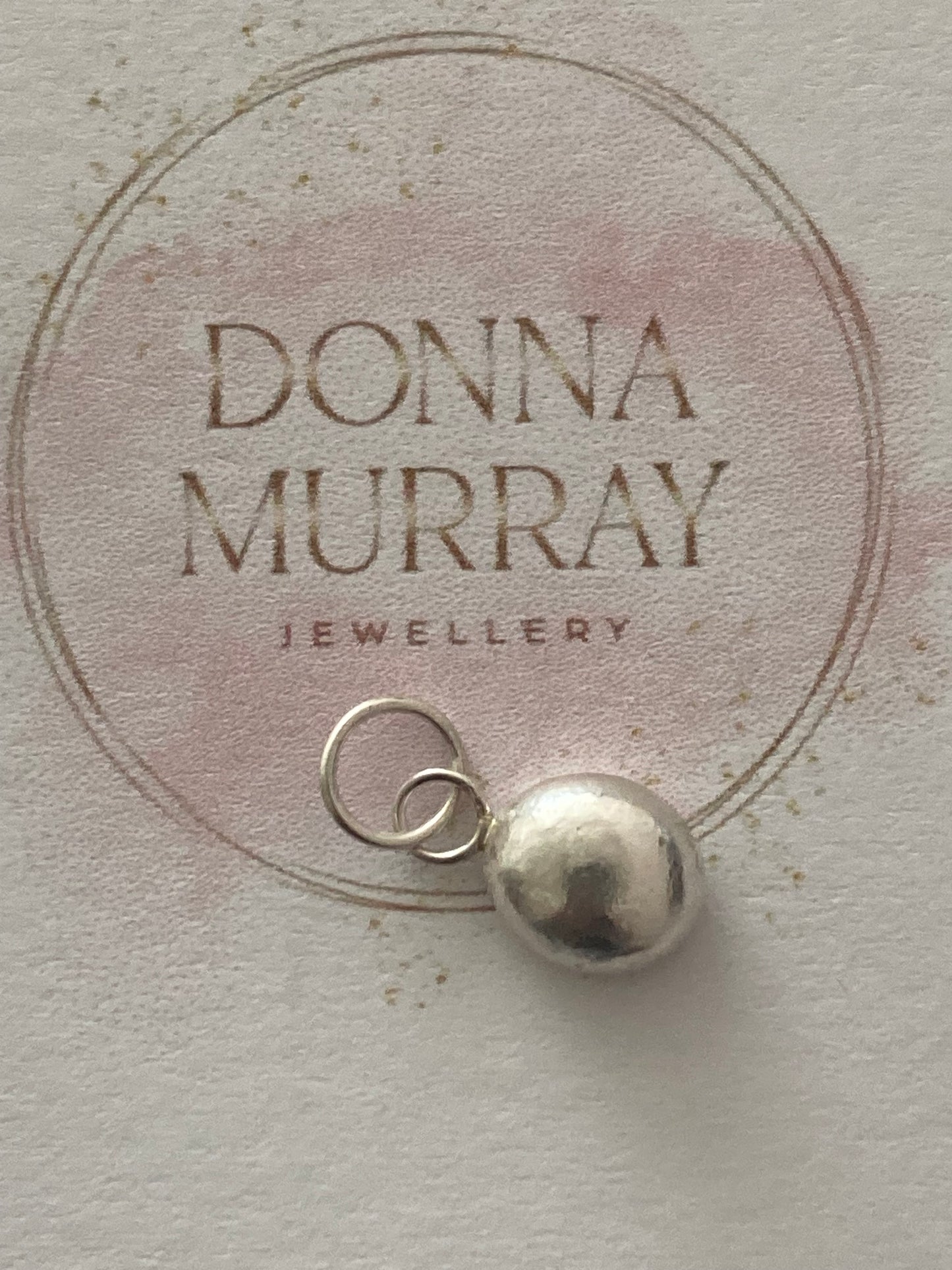 Silver pebble pendant
